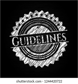 Guidelines chalkboard emblem