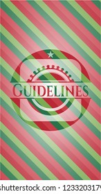 Guidelines christmas style badge..