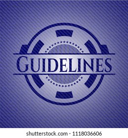 Guidelines with denim texture
