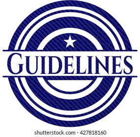 Pautas con textura de denim