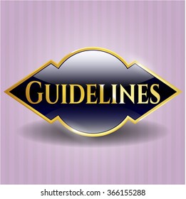 Guidelines gold emblem or badge
