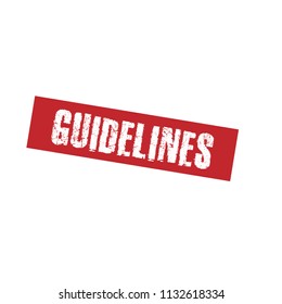 Guidelines grunge rubber stamp