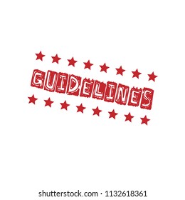 Guidelines grunge rubber stamp