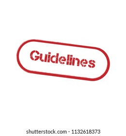 Guidelines grunge rubber stamp