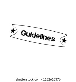 Guidelines grunge rubber stamp