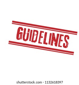Guidelines grunge rubber stamp