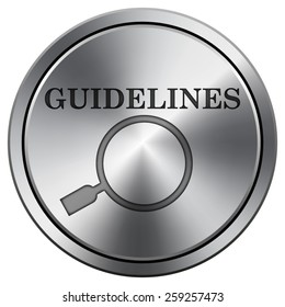 Guidelines icon. Internet button on white background. EPS10 Vector. 