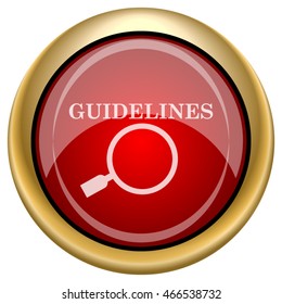 Guidelines icon. Internet button on white background. EPS10 vector.
