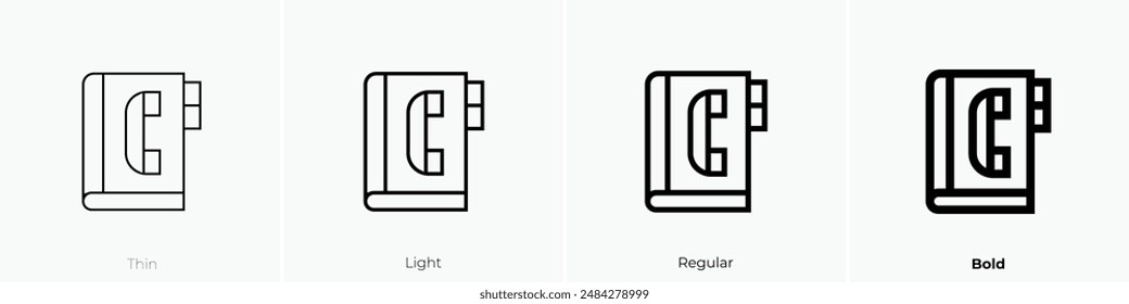 guidelines icon. Thin, Light Regular And Bold style design isolated on white background