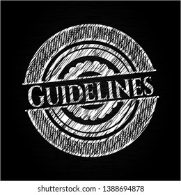 Guidelines on blackboard. Vector Illustration. Detailed.