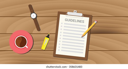 guidelines policy guidance business management clipboard work