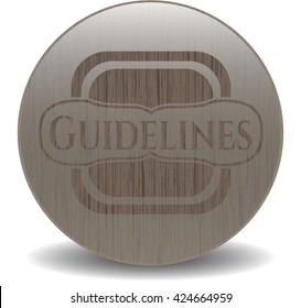 Guidelines retro wood emblem