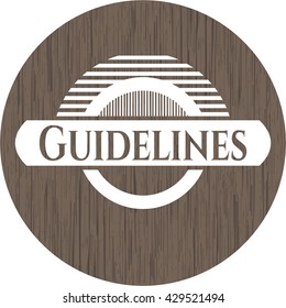 Guidelines retro wood emblem