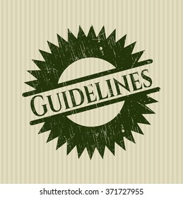 Guidelines rubber grunge stamp