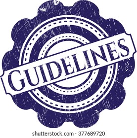 Guidelines rubber grunge texture stamp