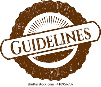 Guidelines rubber grunge texture stamp