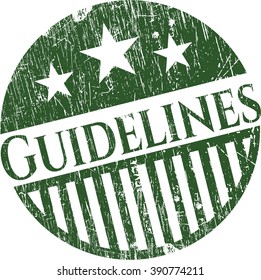 Guidelines with rubber seal texture