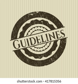 Guidelines with rubber seal texture