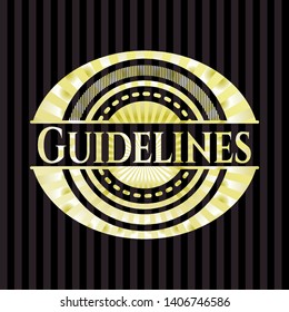 Guidelines shiny emblem. Vector Illustration. Detailed.