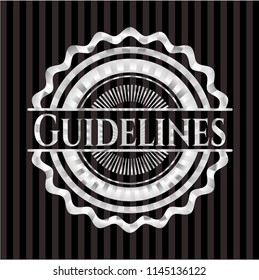 Guidelines silver emblem or badge