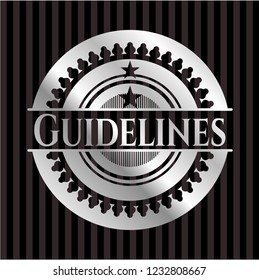 Guidelines silvery emblem