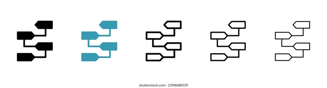 Guidelines vector icon set. Guidelines brand rules and regulation book for UI designs.