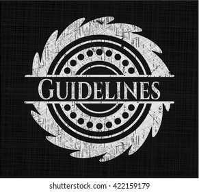 Guidelines written with chalkboard texture