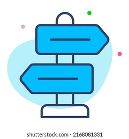 guidepost Finance Related Vector Line Icon. Editable Stroke Pixel Perfect.