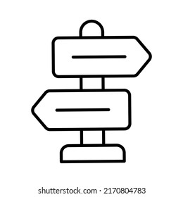 guidepost Finance Related Vector Line Icon. Editable Stroke Pixel Perfect.