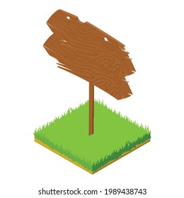 Guidepost icon. Isometric illustration of guidepost vector icon for web