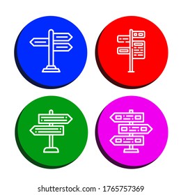 conjunto de iconos de guía. Colección de iconos de Signpost