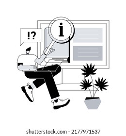 Guides abstract concept vector illustration. Website support, product guides and instructions, company information, how to use, explanation, website menu bar, UI, landing page abstract metaphor.
