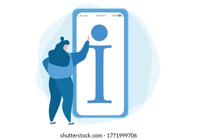 Guides, more info, mobile guide, FAQ. Vector illustration for web banner, infographics, mobile. 