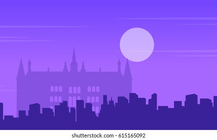 Guidhall London at night landscape collection