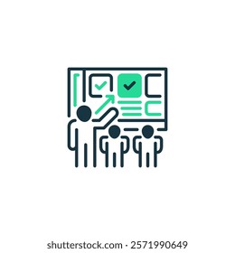 Guiding Leader line icon. Universal creative premium symbol. Vector sign icon logo template. Vector illustration