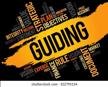 Guiding word cloud, business concept
