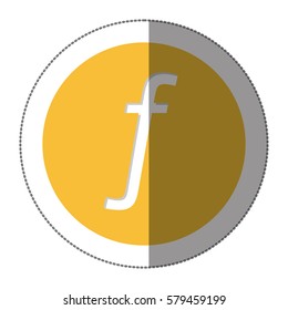 guilder currency symbol icon image, vector illustration