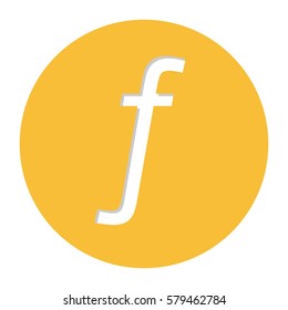 guilder currency symbol icon image, vector illustration