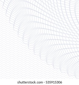 Guilloche background. Monochrome guilloche texture with waves. Original money pattern. Digital watermark for Security Papers, certificate, voucher, banknote, money design, currency, note, check etc