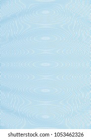 Guilloche background. A simple pattern with wavy lines. Moire ornament. Monochrome guilloche texture with waves. Original money pattern. Digital watermar, gradient. Security design Vector illustration
