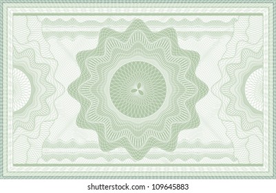 Guilloche Banknote, Voucher Or Certificate Background