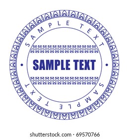 Guilloche blue print, pattern for currency, certificate or diplomas, vector illustration