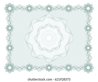 Guilloche Certificate or diploma template, background, modern isolated design. Vector illustration.