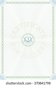 Guilloche certificate template