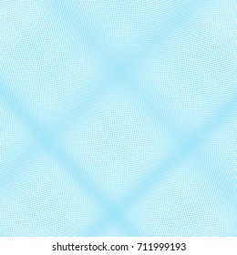 Guilloche. Curve line, square, wave, square. Abstract background of blue color.