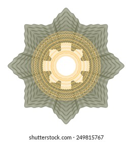 Guilloche decorative element for design certificate, diploma and bank note