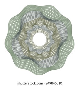 Guilloche decorative element for design certificate, diploma and bank note