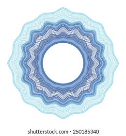 Guilloche decorative element for design certificate, diploma and bank note