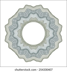 Guilloche decorative element for design certificate, diploma and bank note