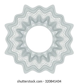 guilloche decorative element for design certificate, diploma and bank note